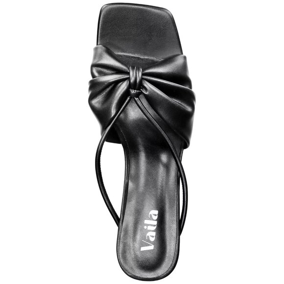 VAILA SHOES Women's Olivia Knotted Slide Wedge Sandals Black Size 13M - Picture 4 of 6